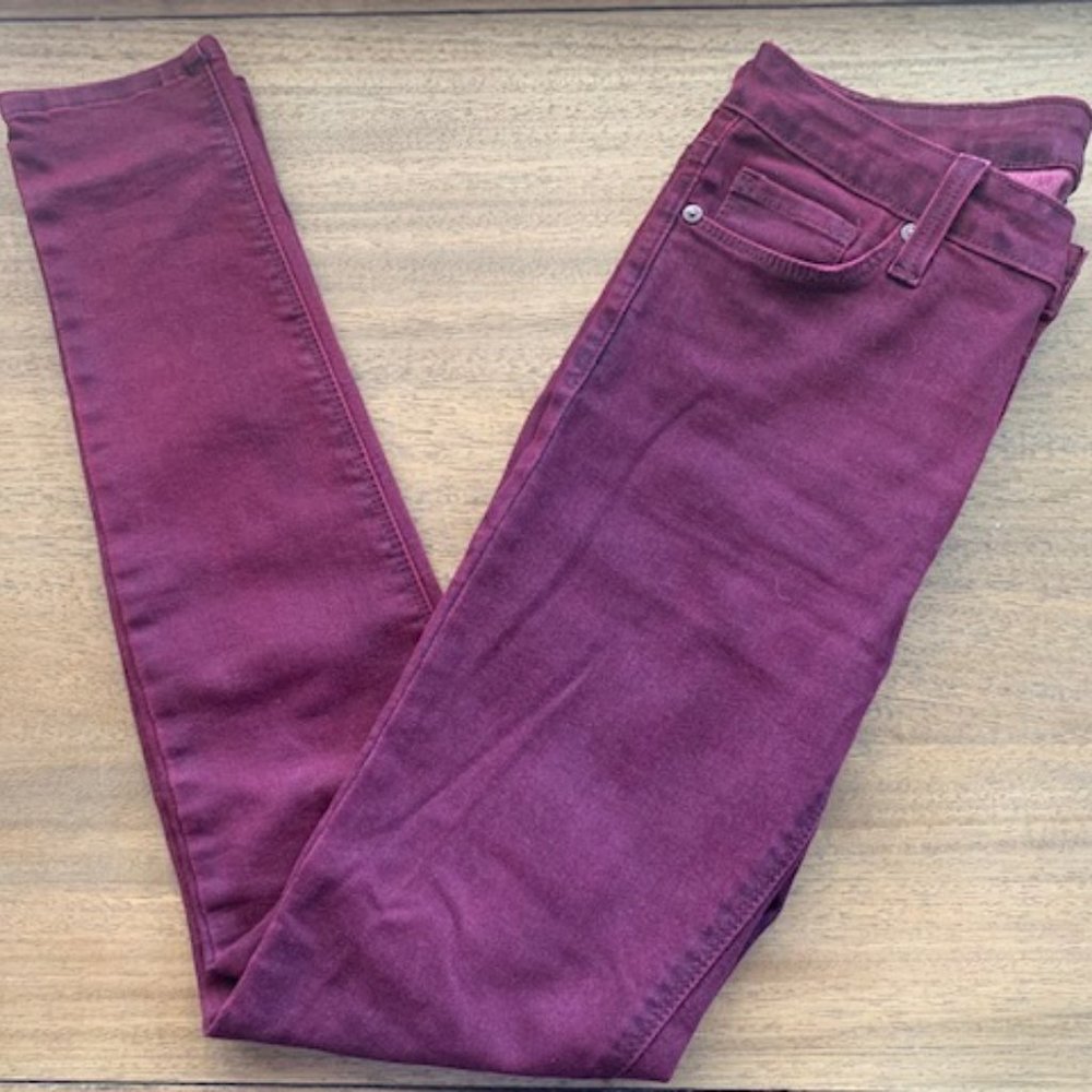 Just Black -  Red Wine Colored Jeans Size 27